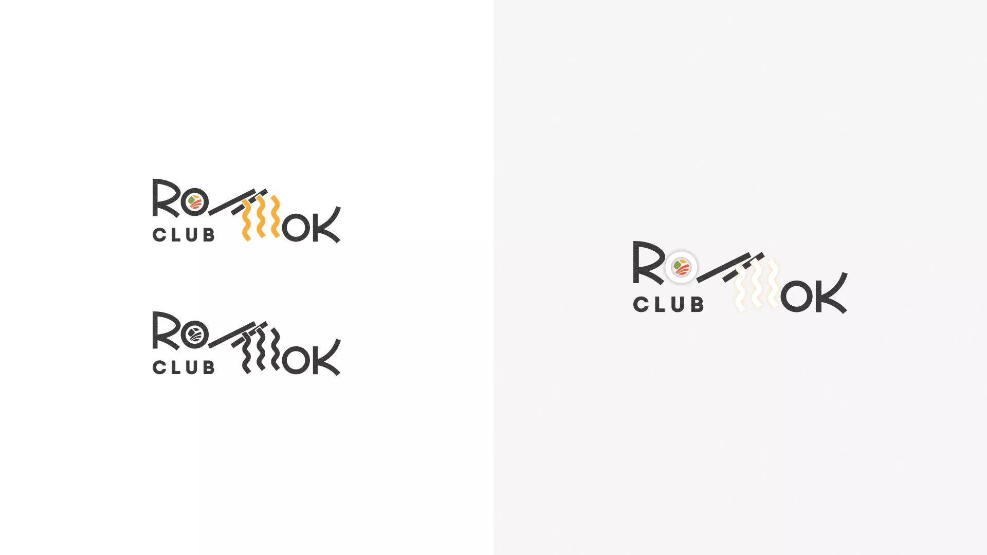 Создание логотипа суши-бара «Roll Wok Club» в Инте