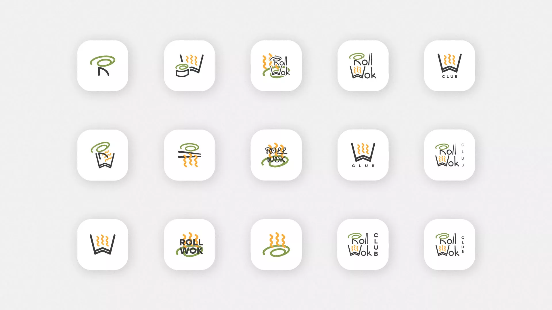 Разработка иконки приложения суши-бара «Roll Wok Club» в Инте